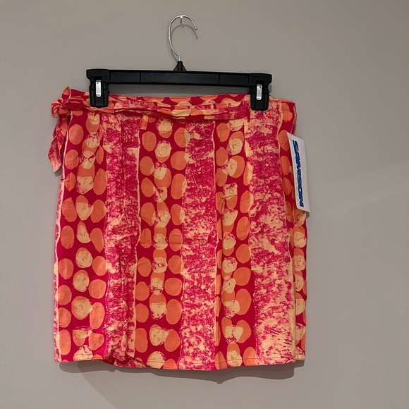 Samson Pink and Orange Patterned Wrap Skirt NWT - Picture 4 of 5